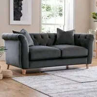 2-Seater Sofa - Midnight Blue, Velvet