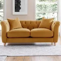 2-Seater Sofa - Ochre, Velvet