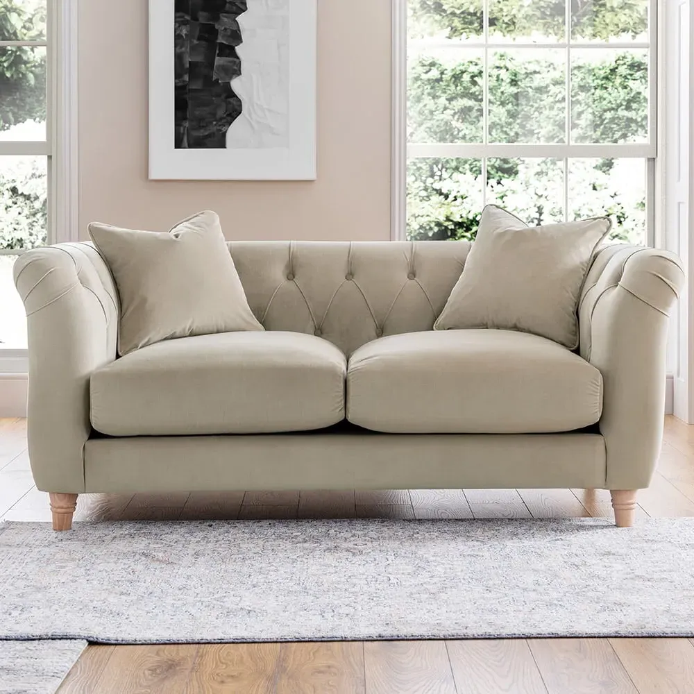 2-Seater Sofa - Putty, Velvet