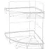 2 Shelf Corner Bathroom Rack - Silver, Chrome