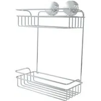 2 Tier Peel and Fix Cosmetic Basket - Chrome