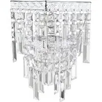 2 Tier Square Pendant Light - Clear