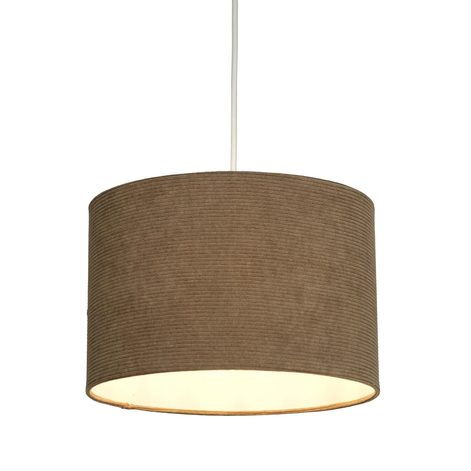 20cm Drum Lampshade - Brown