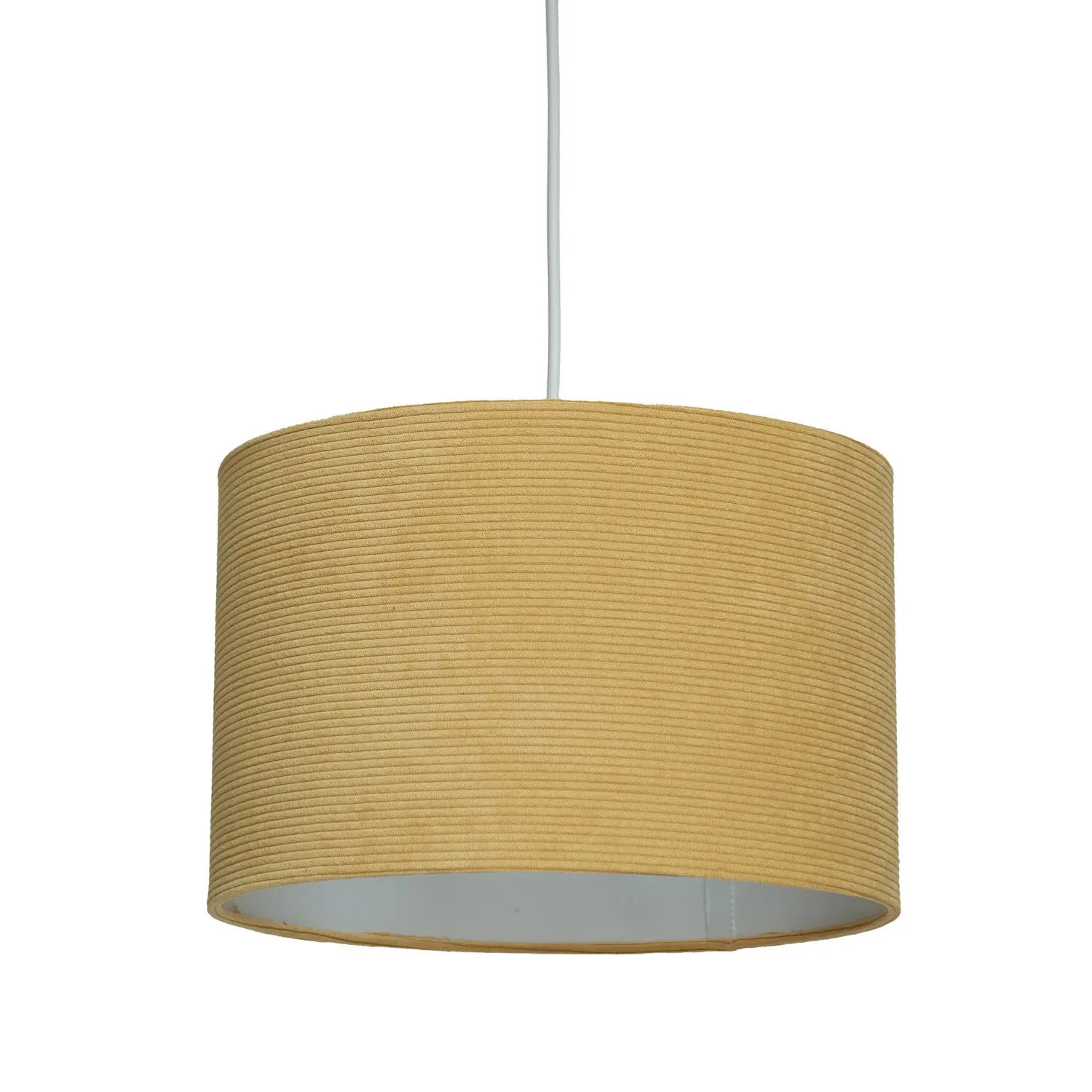 20cm Drum Shade Lampshade - Yellow