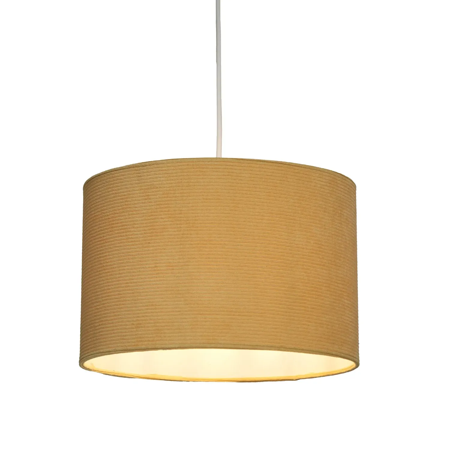 20cm Drum Shade Lampshade - Yellow