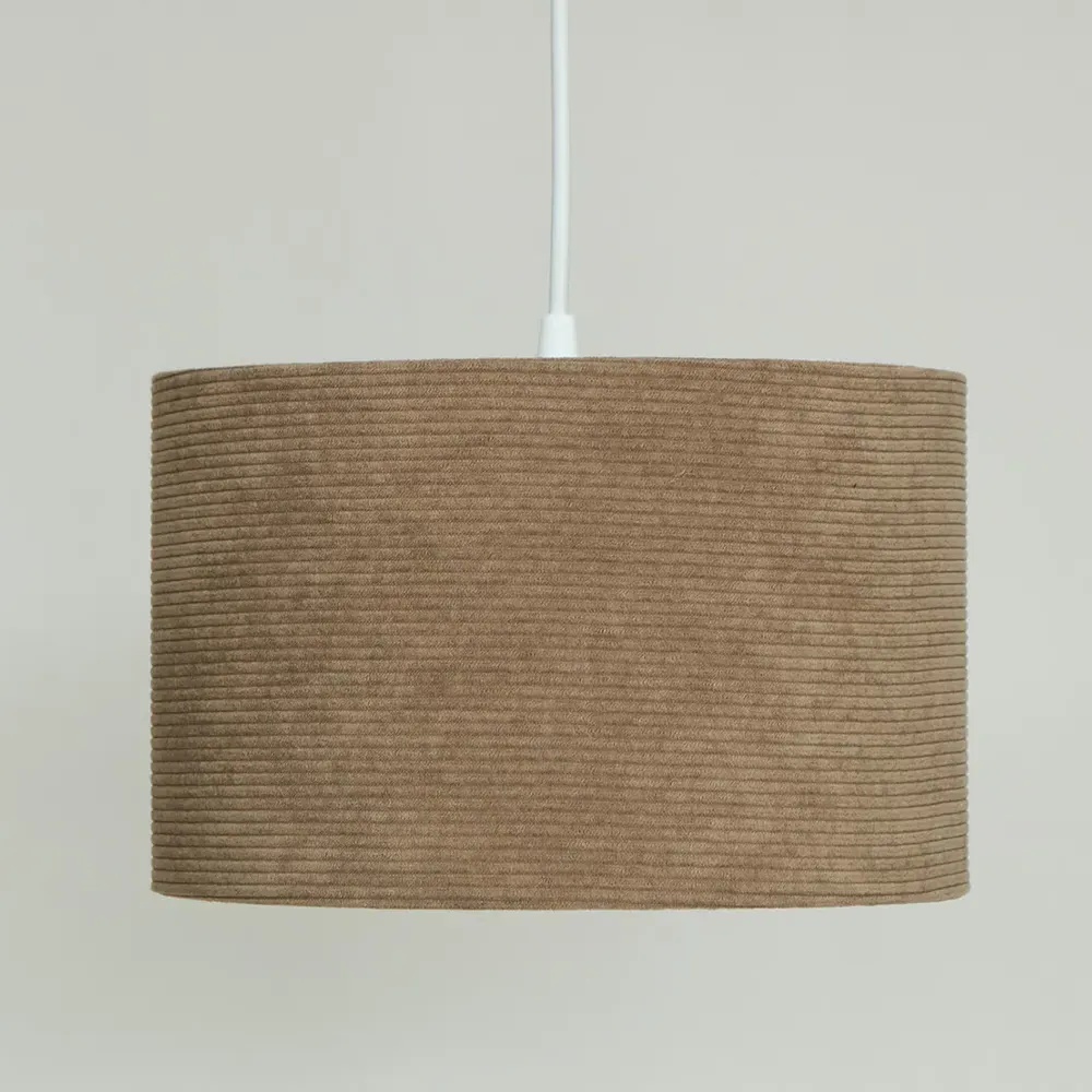 25cm Drum Lampshade - Brown