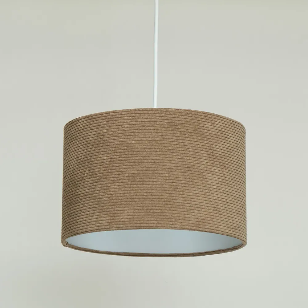 25cm Drum Lampshade - Brown