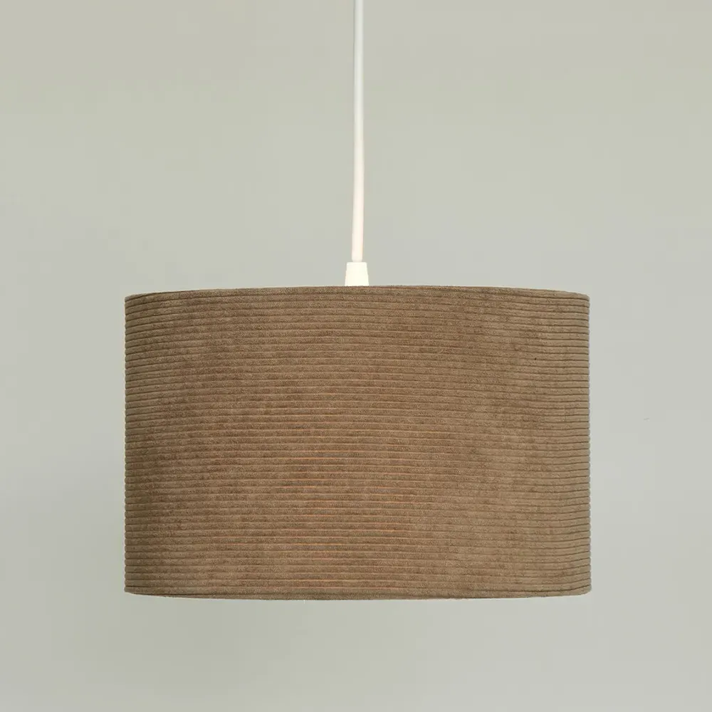 25cm Drum Lampshade - Brown