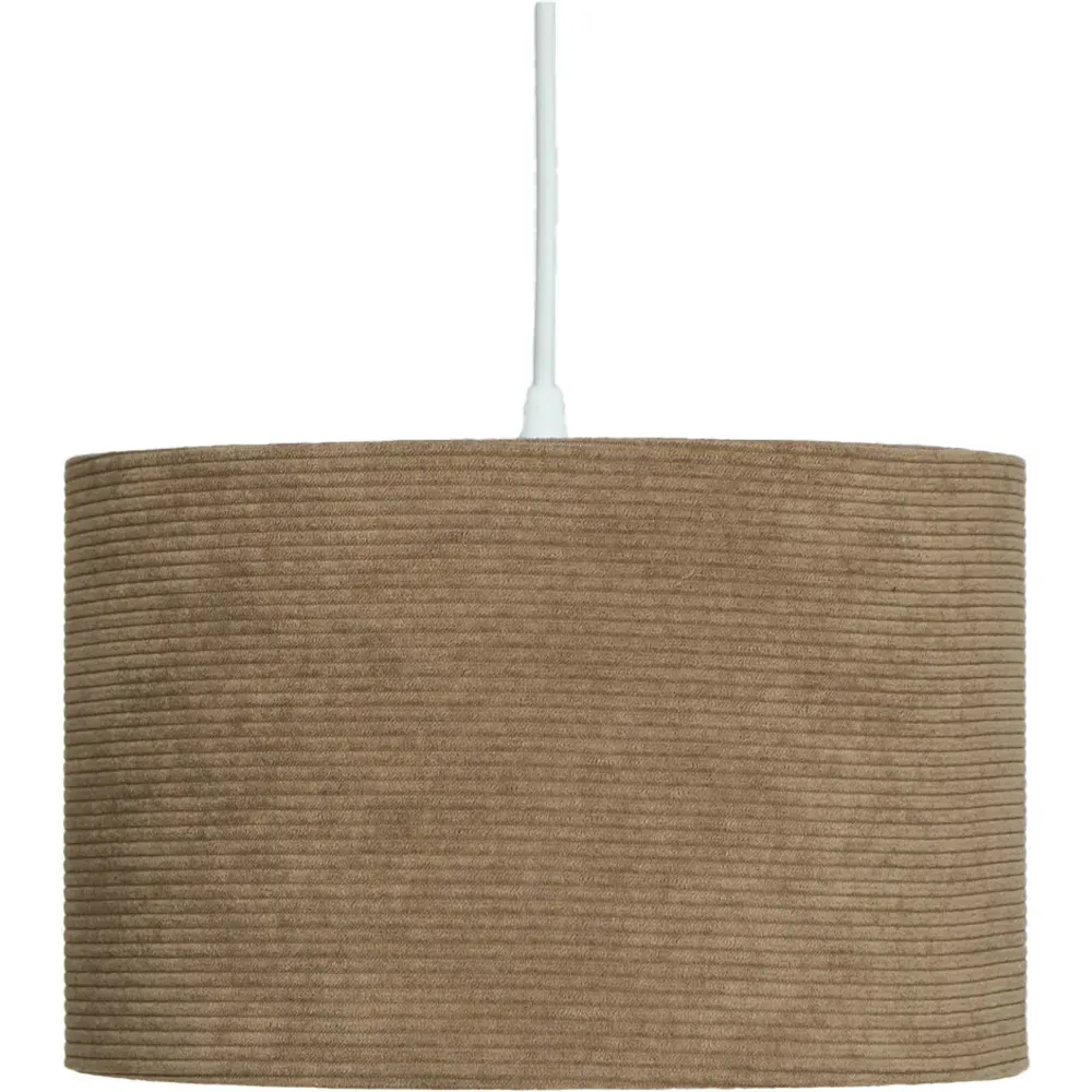 25cm Drum Lampshade - Brown