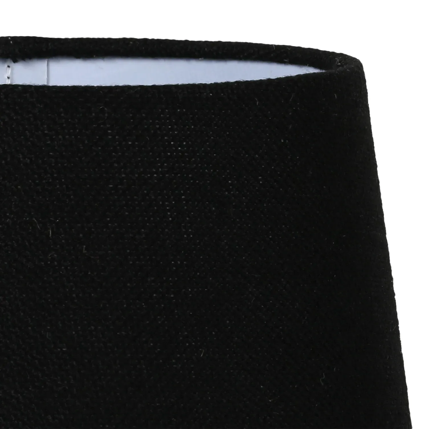 25cm Tapered Lamp Shade - Black, Linen