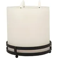 3 Flame LED Candle Centrepiece - White