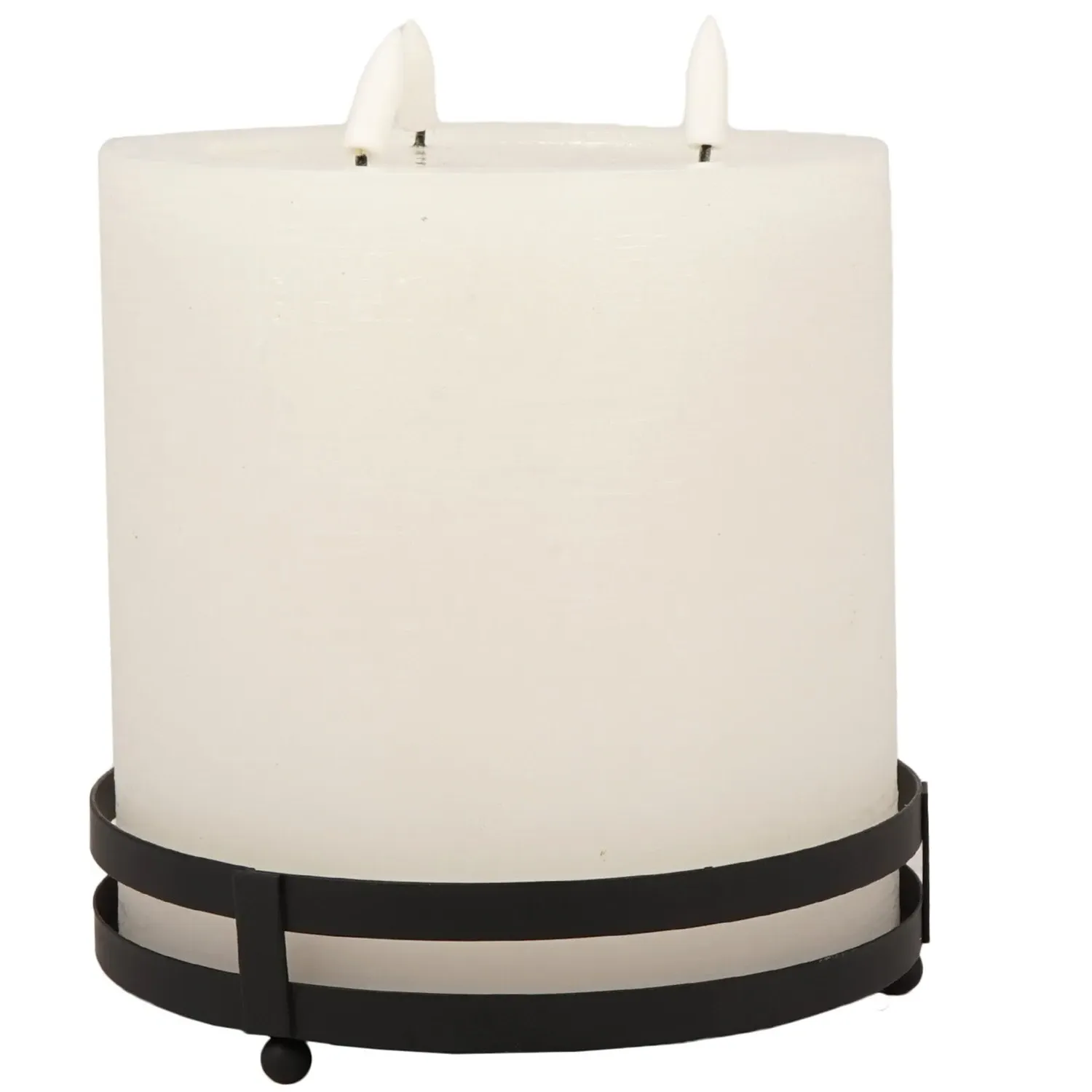 3 Flame LED Candle Centrepiece - White image