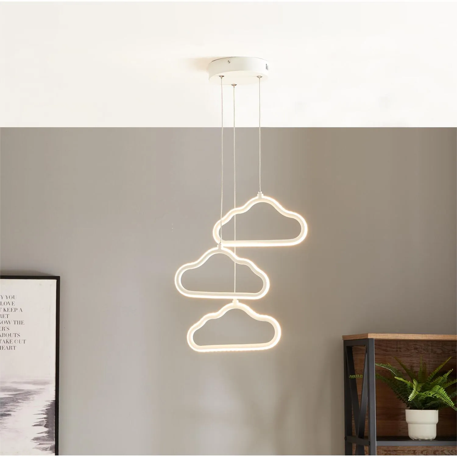 3 Light Cloud Droplet Ceiling Light