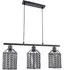 3 Light Weaved Fitting Ceiling Light - Black, Metal
