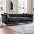 3-Seater Large Sofa - Midnight Blue, Velvet