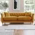 3-Seater Large Sofa - Ochre, Velvet