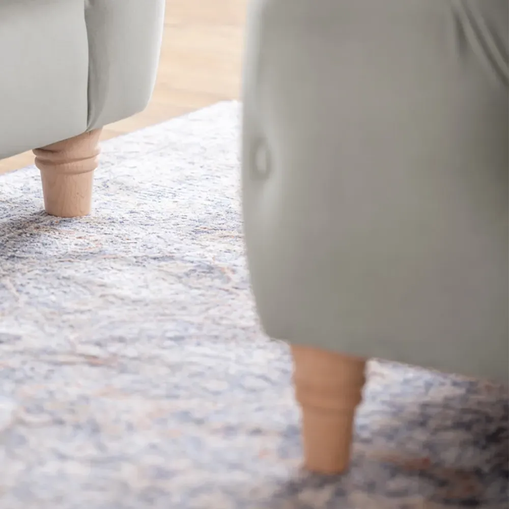 3-Seater Sofa - Chalk, Velvet