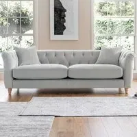 3-Seater Sofa - Chalk, Velvet
