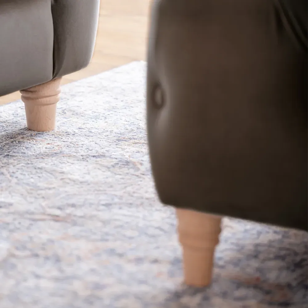 3-Seater Sofa - Mushroom, Velvet