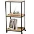 3 Shelf Wooden Trolley - Brown