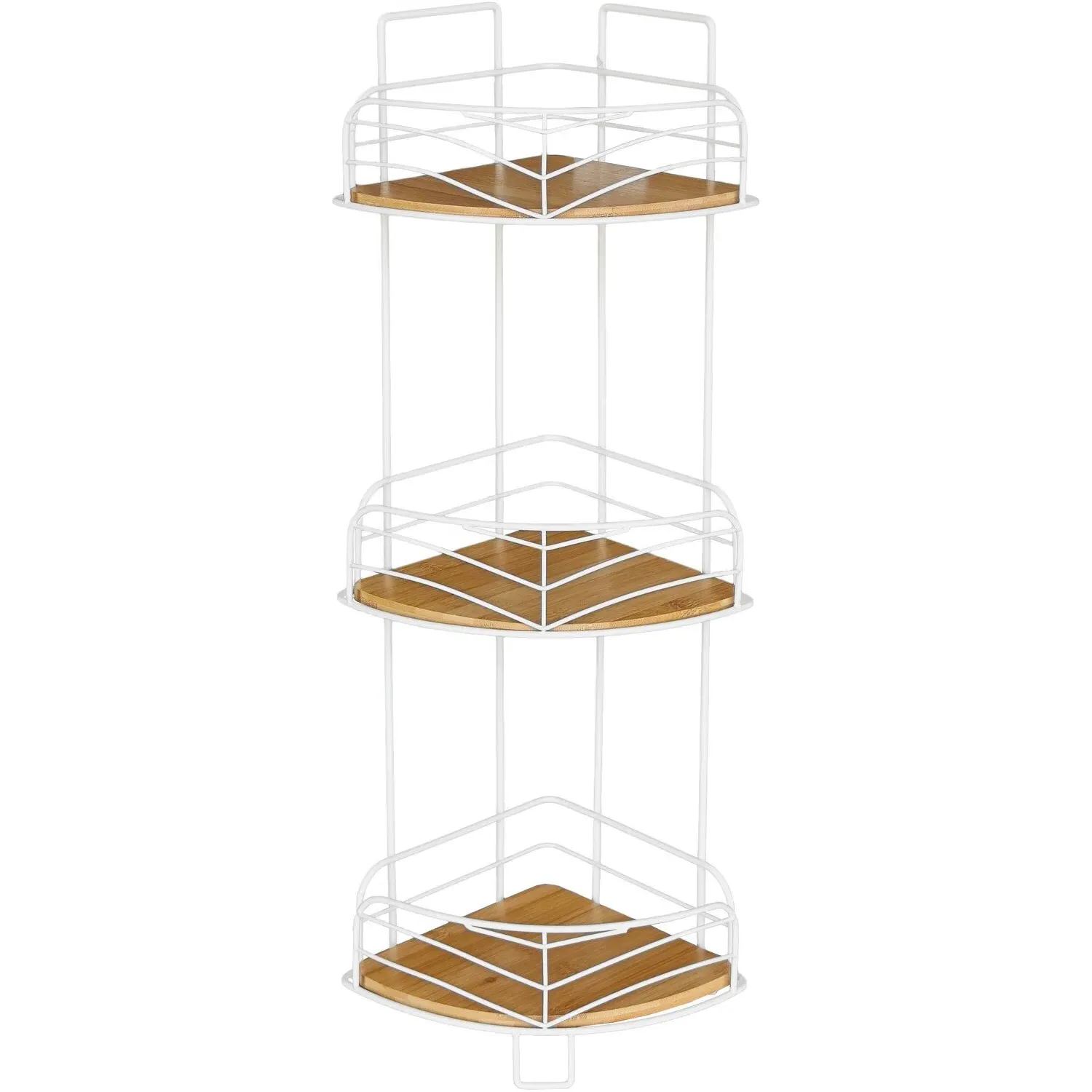 3 Tier Corner Caddy - White, Bamboo image