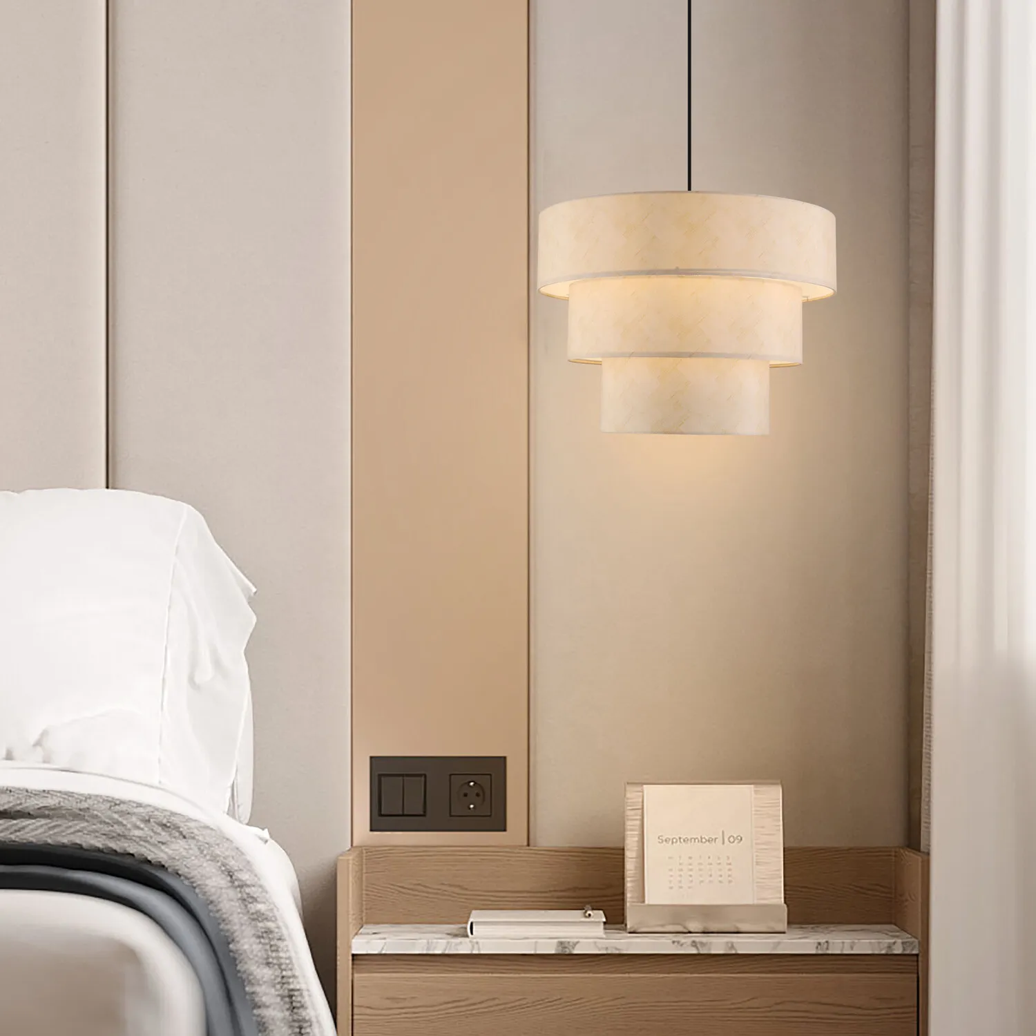 3 Tier Lamp Shade - Natural