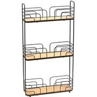 3 Tier Narrow Storage Caddy - Bamboo