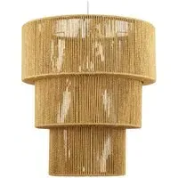 3 Tier Rope Pendant Light Shade - Brown