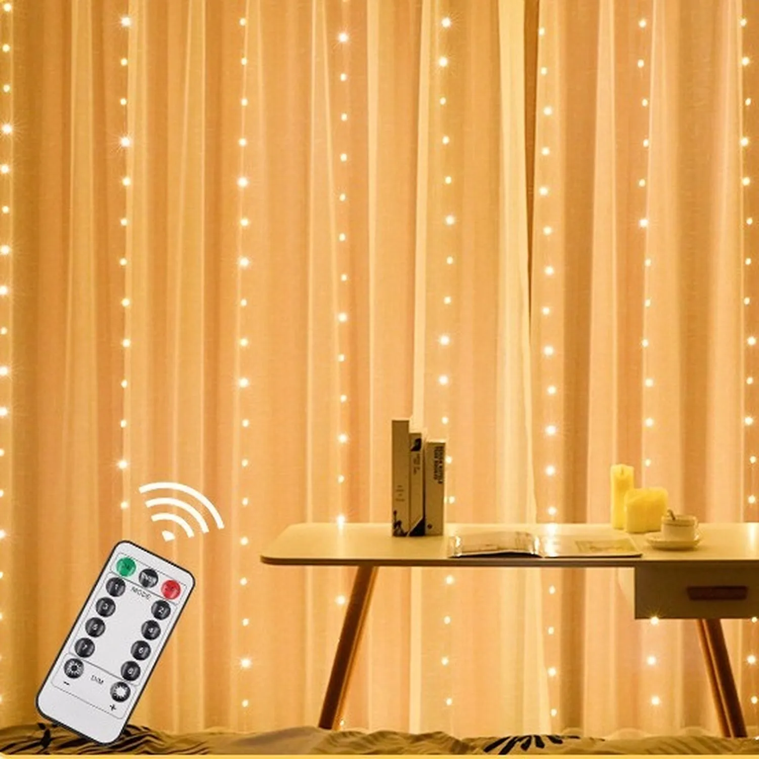 300 LED Curtain Light with Remote