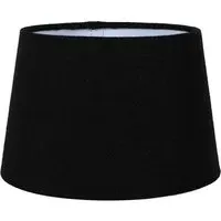 30cm Tapered Lamp Shade - Black, Linen