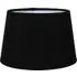 30cm Tapered Lamp Shade - Black, Linen