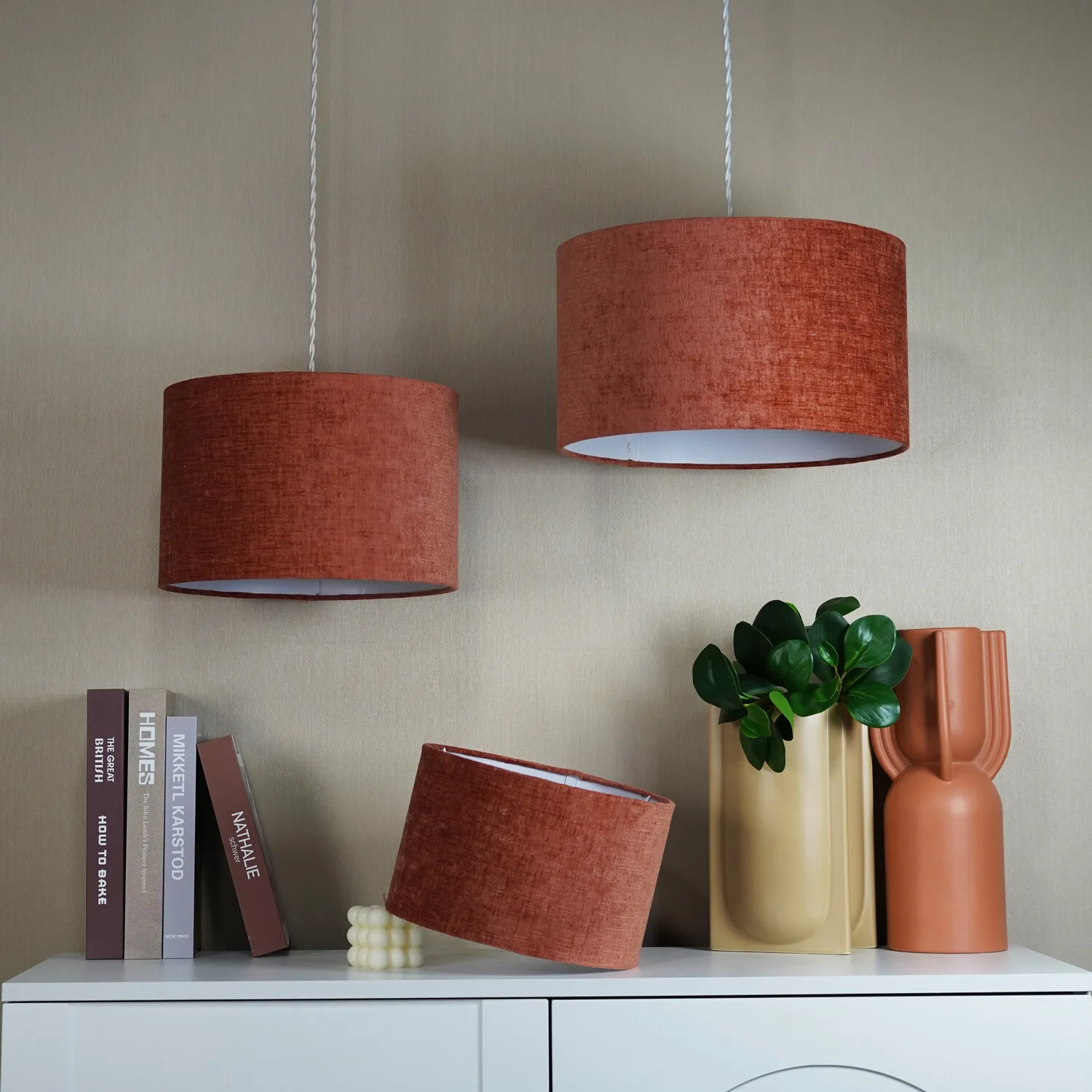 35cm Lamp Shade - Rust