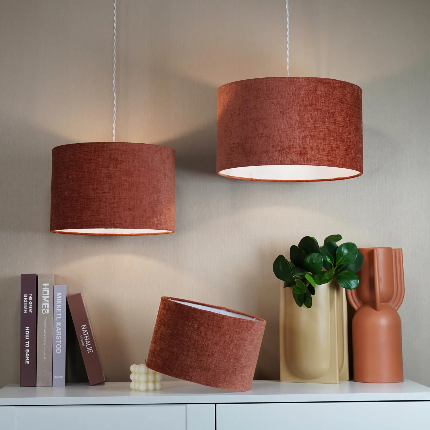 35cm Lamp Shade - Rust