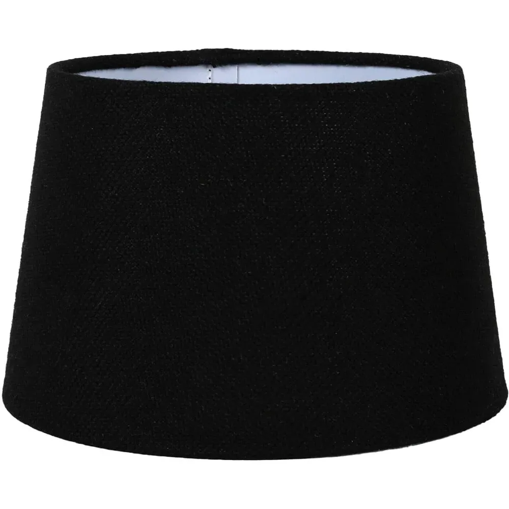 35cm Tapered Lamp Shade - Black, Linen