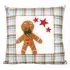 3D Gingerbread Cushion - White