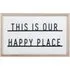 3D Our Happy Place Framed Plaque - White