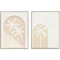 3D Palm Tree Textured Wall Art