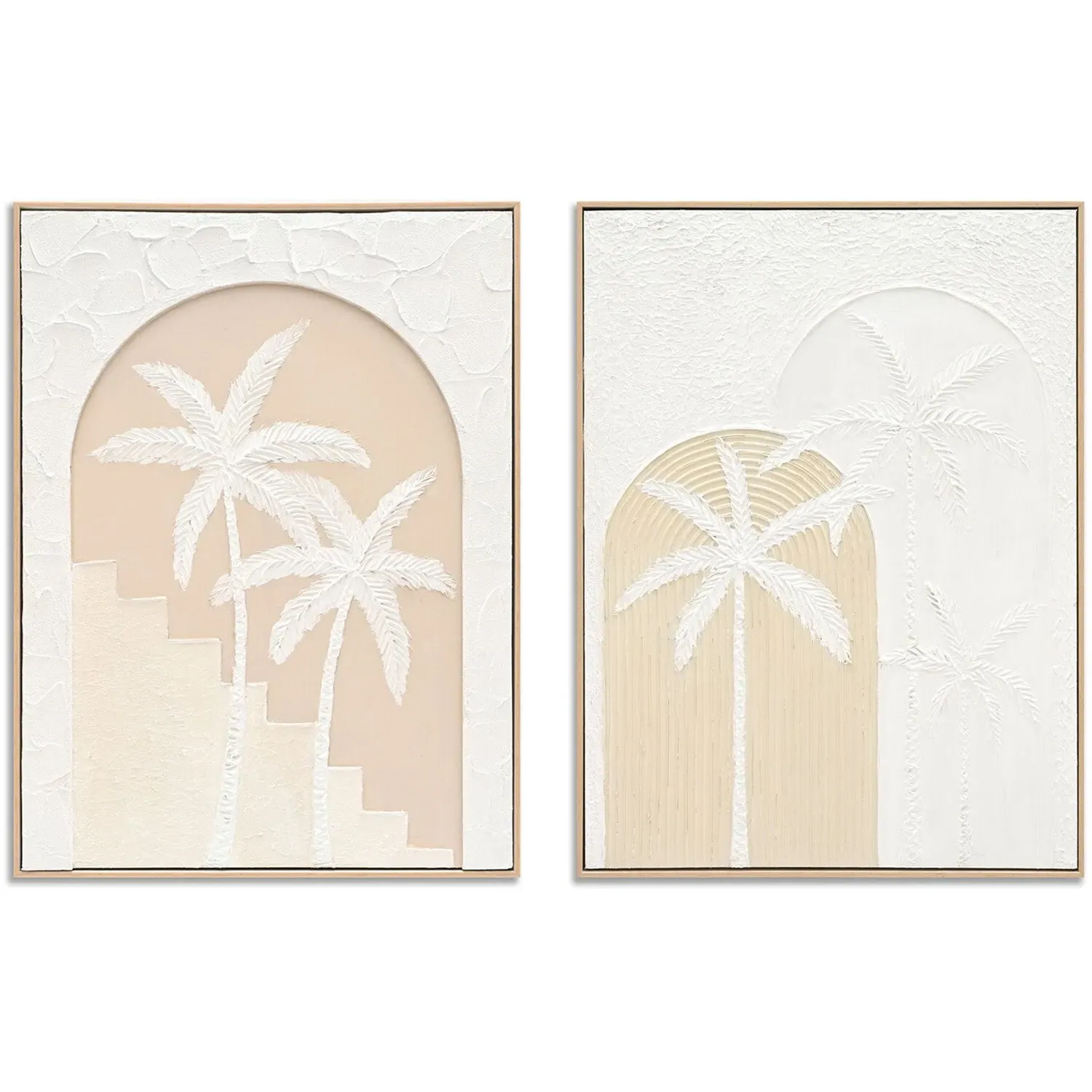 3D Palm Tree Textured Wall Art