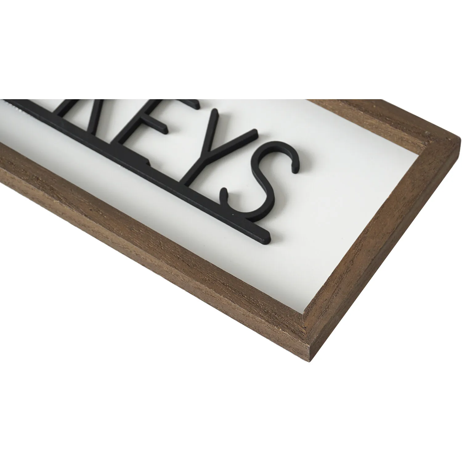 3D Phone Wallet Keys Framed Plaque - White