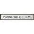 3D Phone Wallet Keys Framed Plaque - White