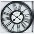 3D Round Wall Clock 45cm - Black