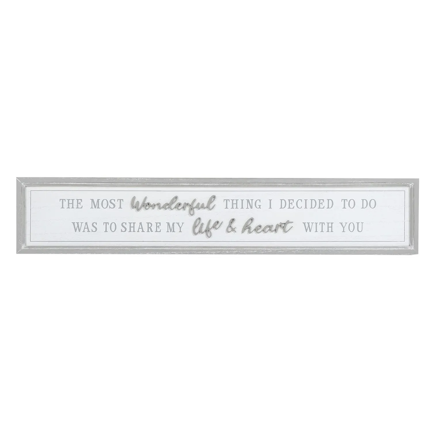 3D Sentiment Plaque - Grey