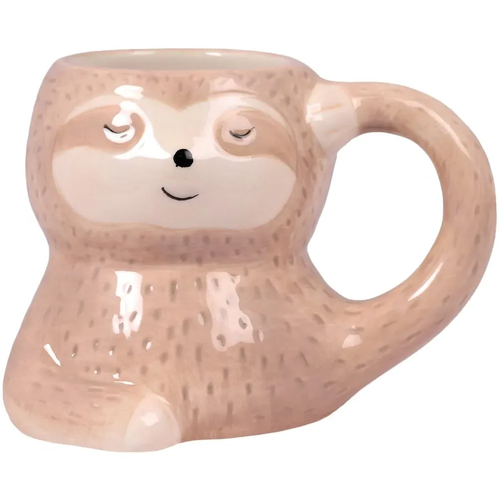 3D Sloth Mug - Brown image