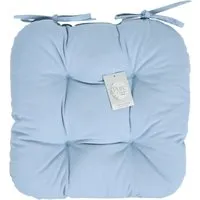 4 Button Seat Pad - Blue
