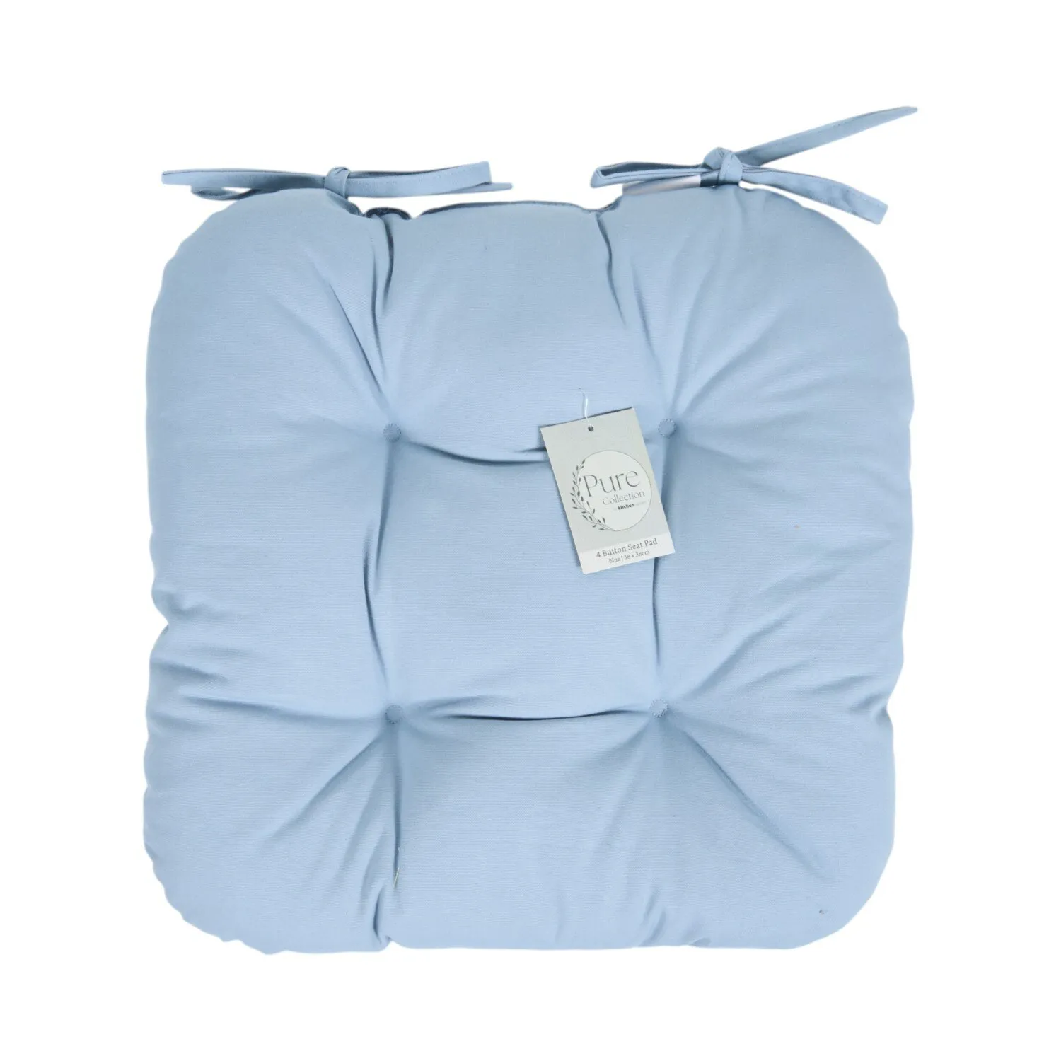 4 Button Seat Pad - Blue