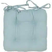 4 Button Seat Pad - Duck Egg