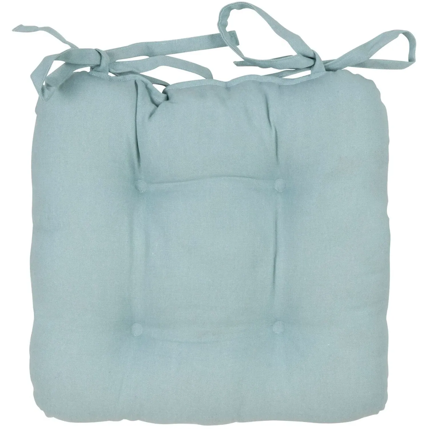 4 Button Seat Pad - Duck Egg