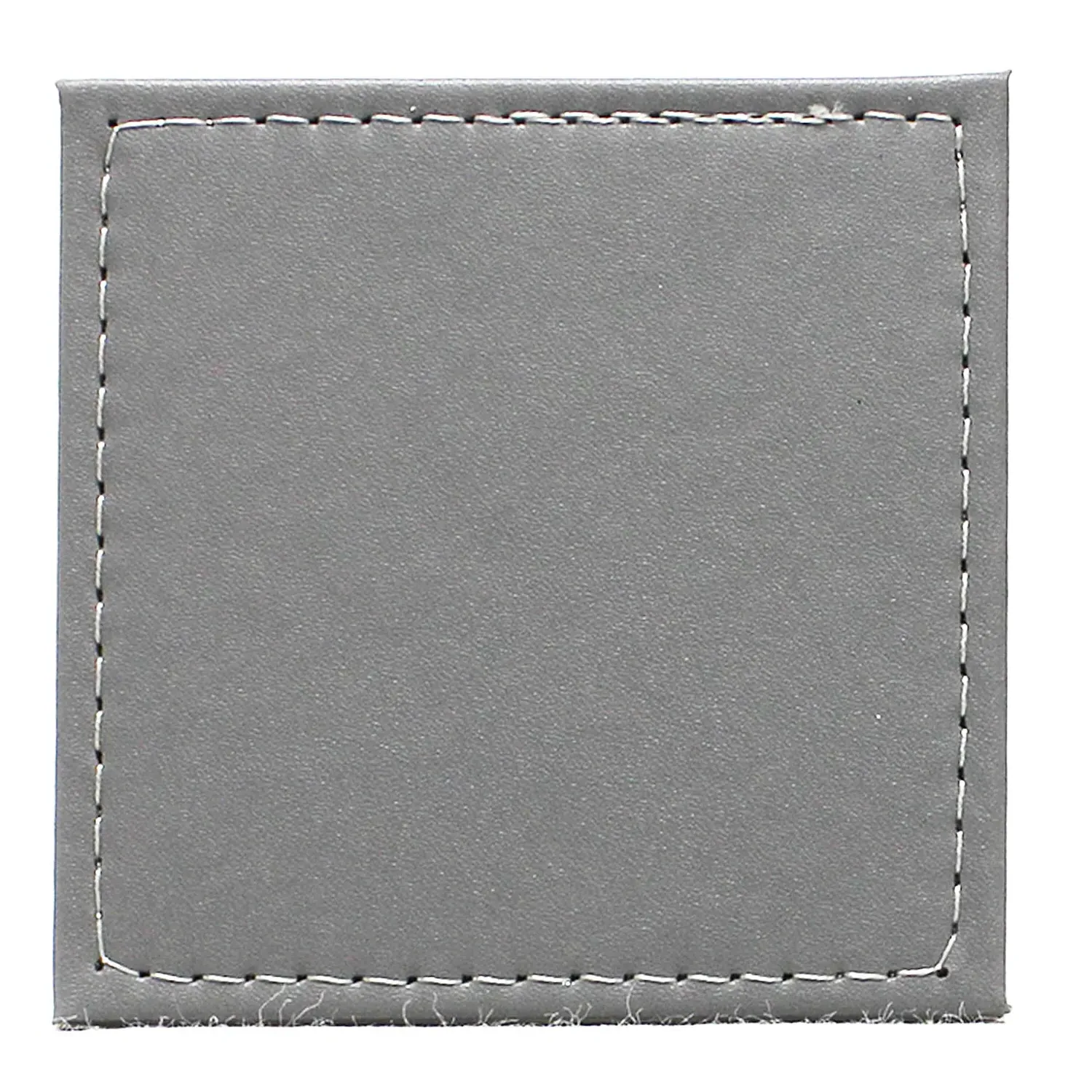 4 Pack Coaster Set - Grey, Faux Leather
