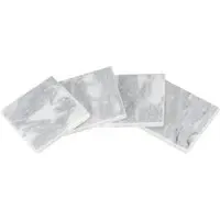 4 Pack Square Coaster Set - Marble Pattern