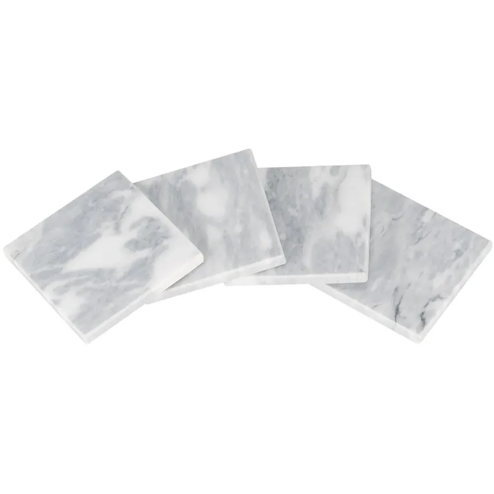 4 Pack Square Coaster Set - Marble Pattern